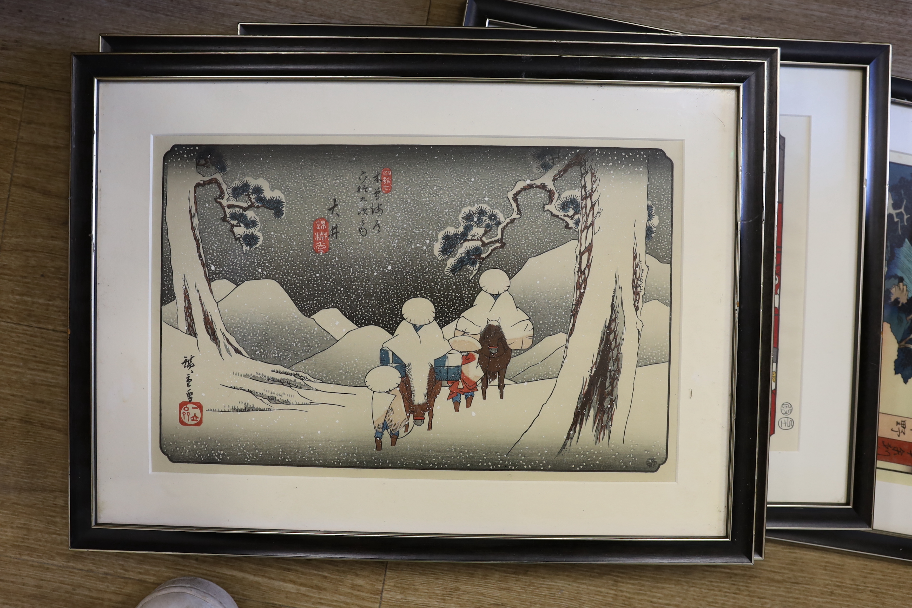 After Hiroshige, a collection of a Japanese woodblock prints